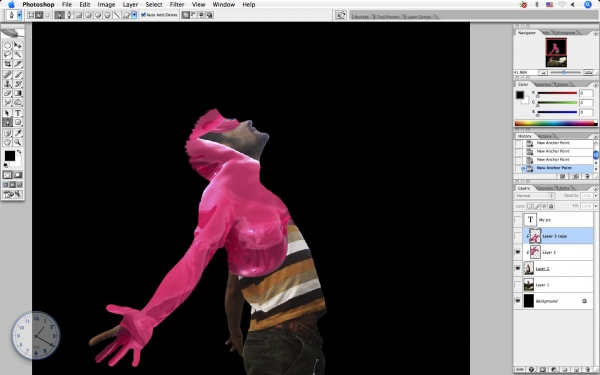 Creation of burned men: Step 3